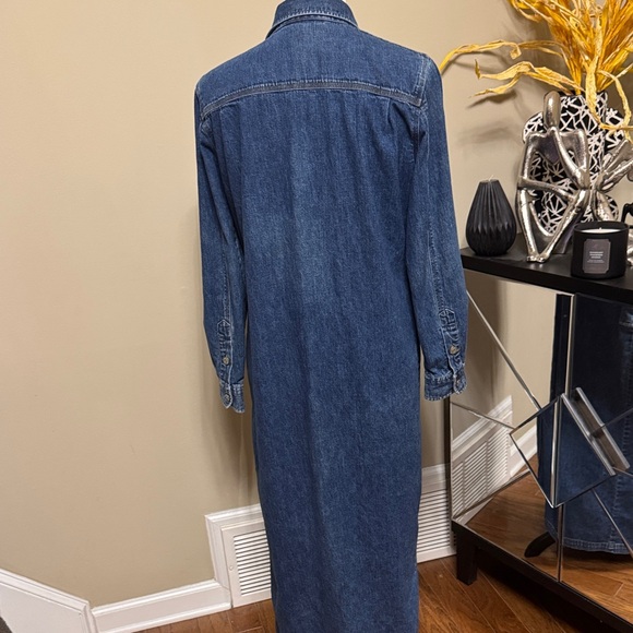 Vintage Ralph Lauren Denim Maxi Dress Size M pre-owned. - Picture 3 of 5